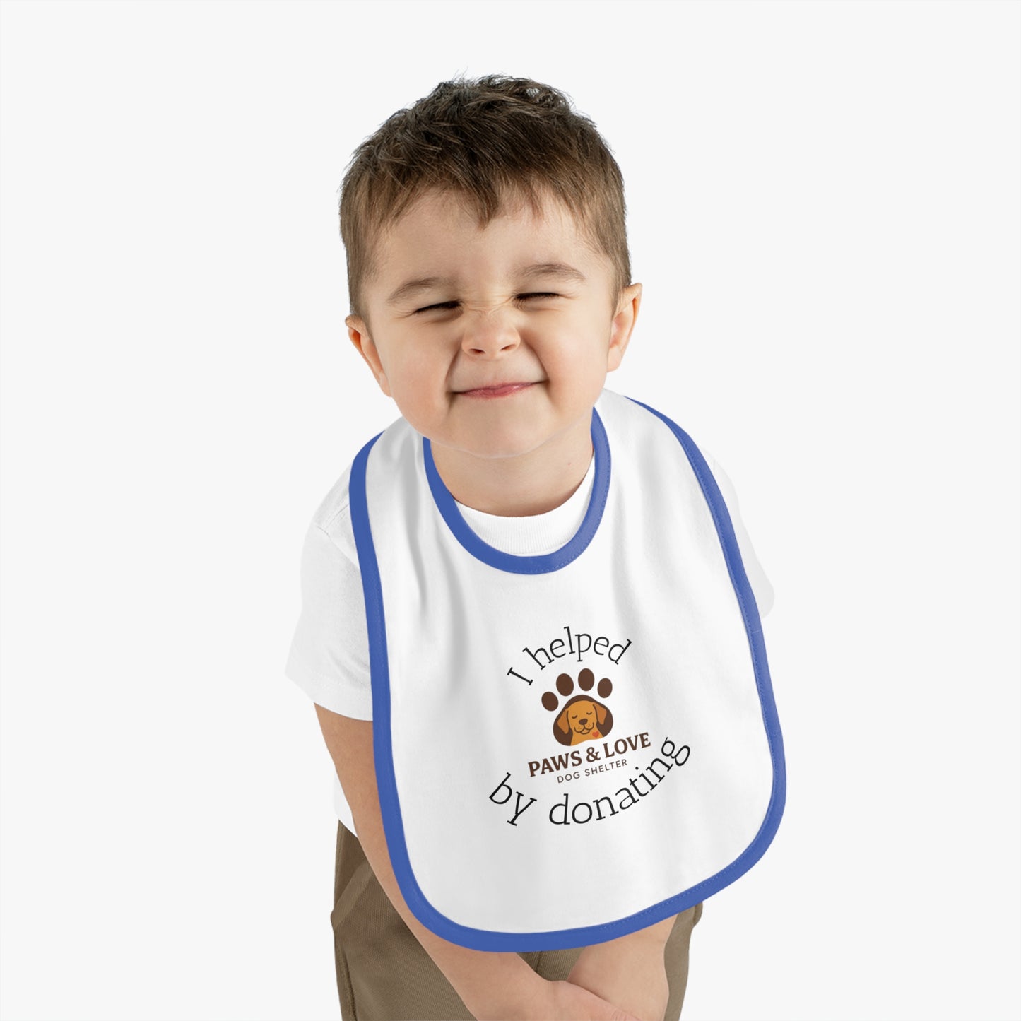 Paws & Love Baby Bib with Charitable Message