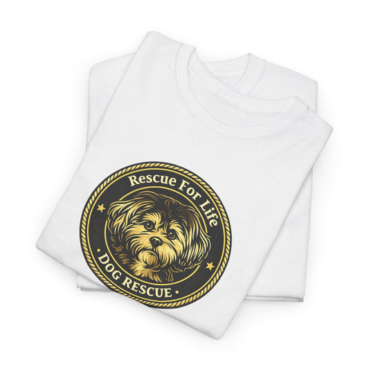 Rescue For Life Dog Rescue T-Shirt "Badge" Collection