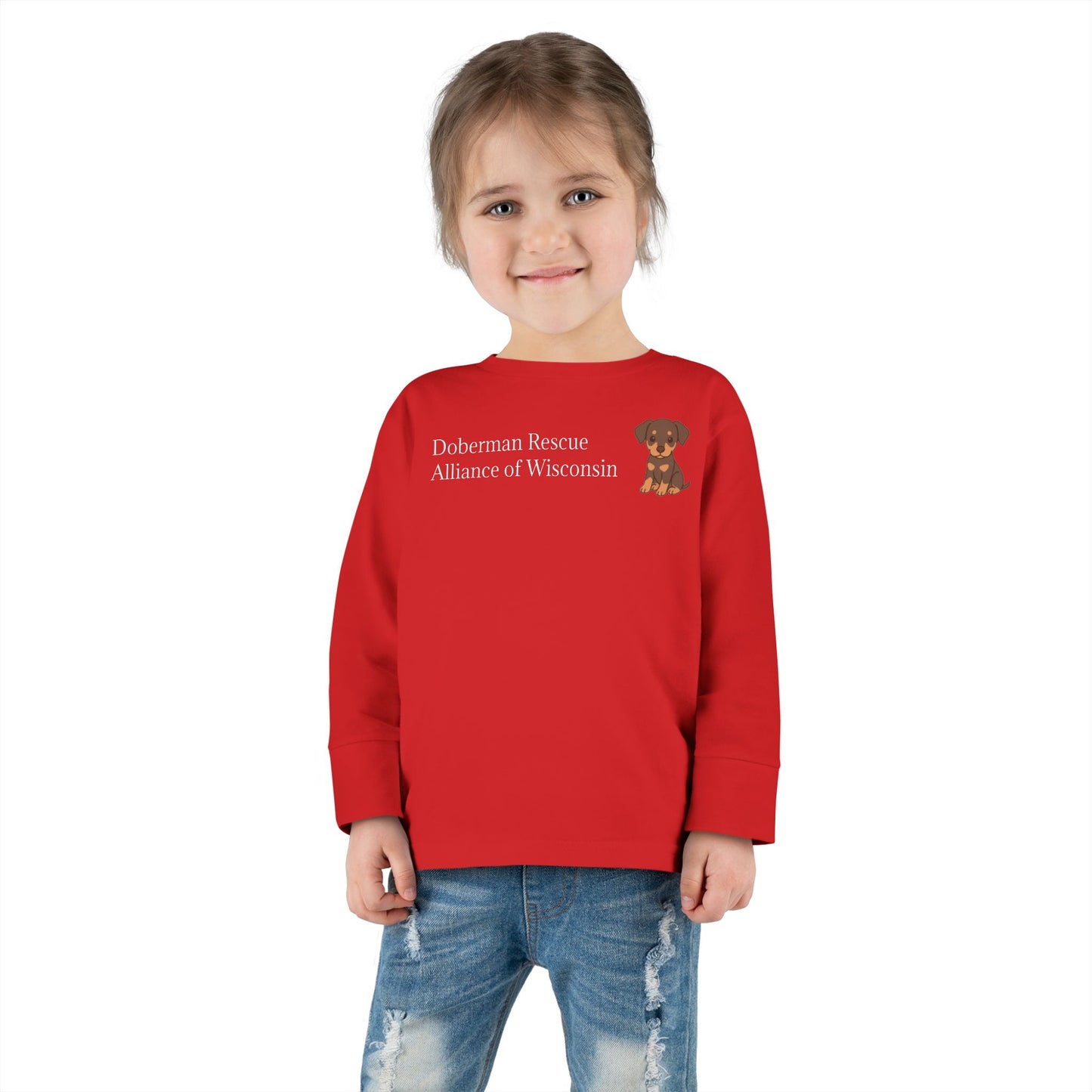 Doberman Rescue Cute Toddler Long Sleeve