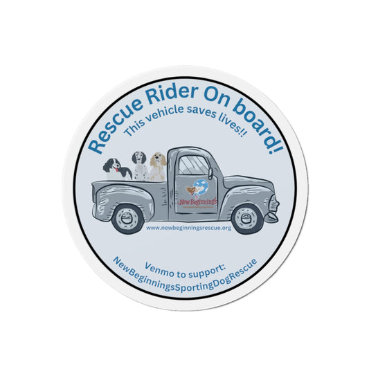 New Beginnings Rescue Rider on Board 6" Magnet
