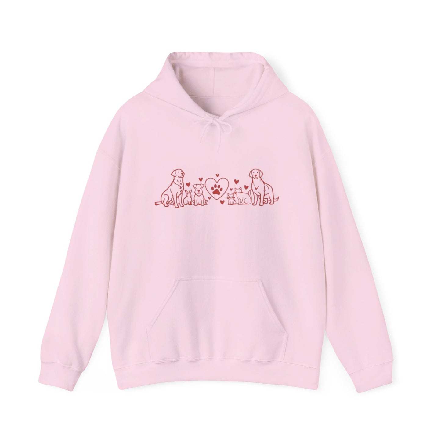 Delta Animal Shelter Valentine Puppy Line Art Hoodie (Internal)
