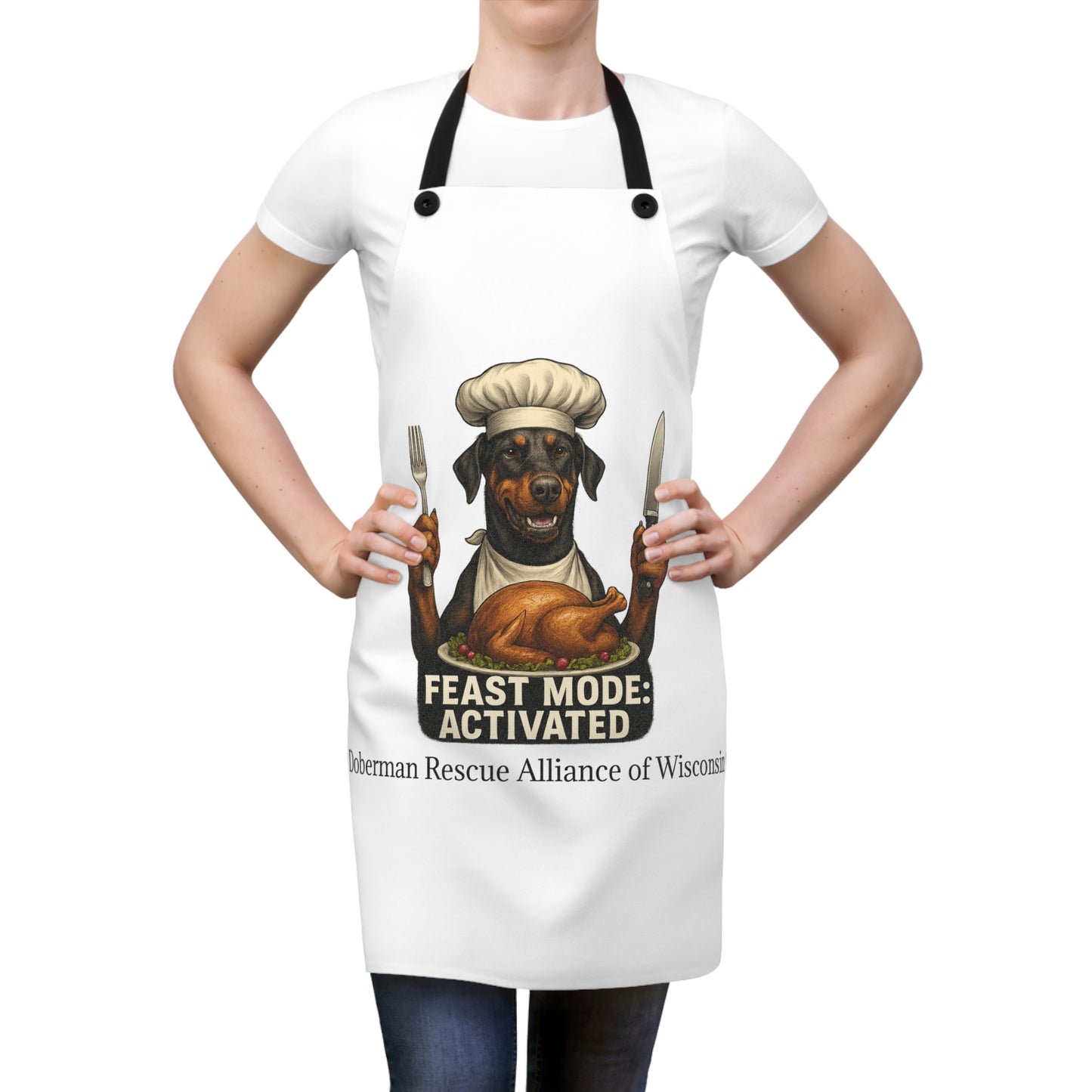 Doberman Rescue Chef Apron - Feast Mode Activated