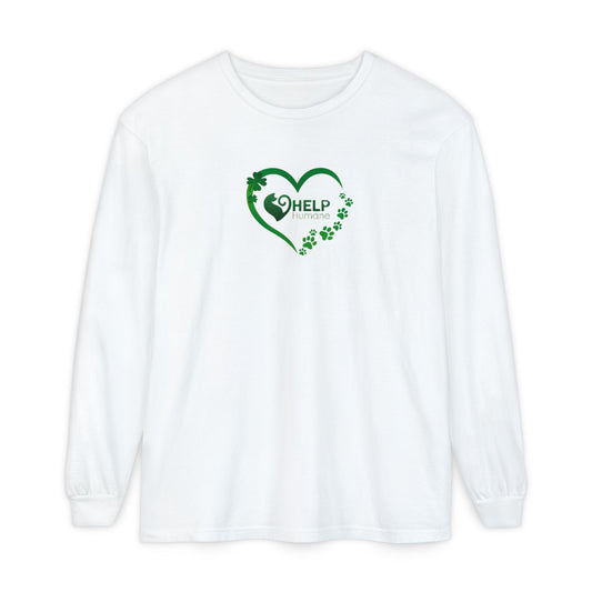 HELP Humane St. Patrick's Day Long Sleeve - Paw with Hearts