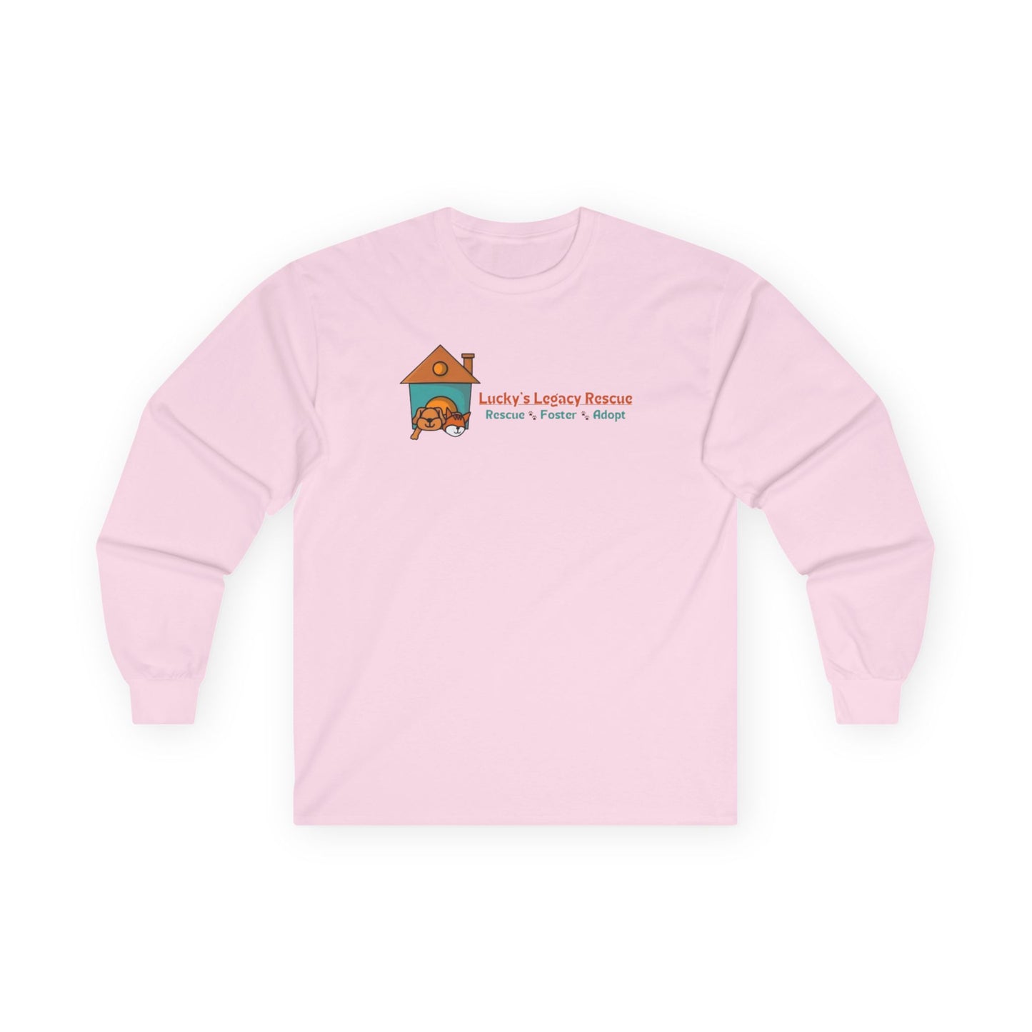 Lucky’s Legacy Rescue Logo Shirt (Rescue • Foster • Adopt) Long Sleeve Tee
