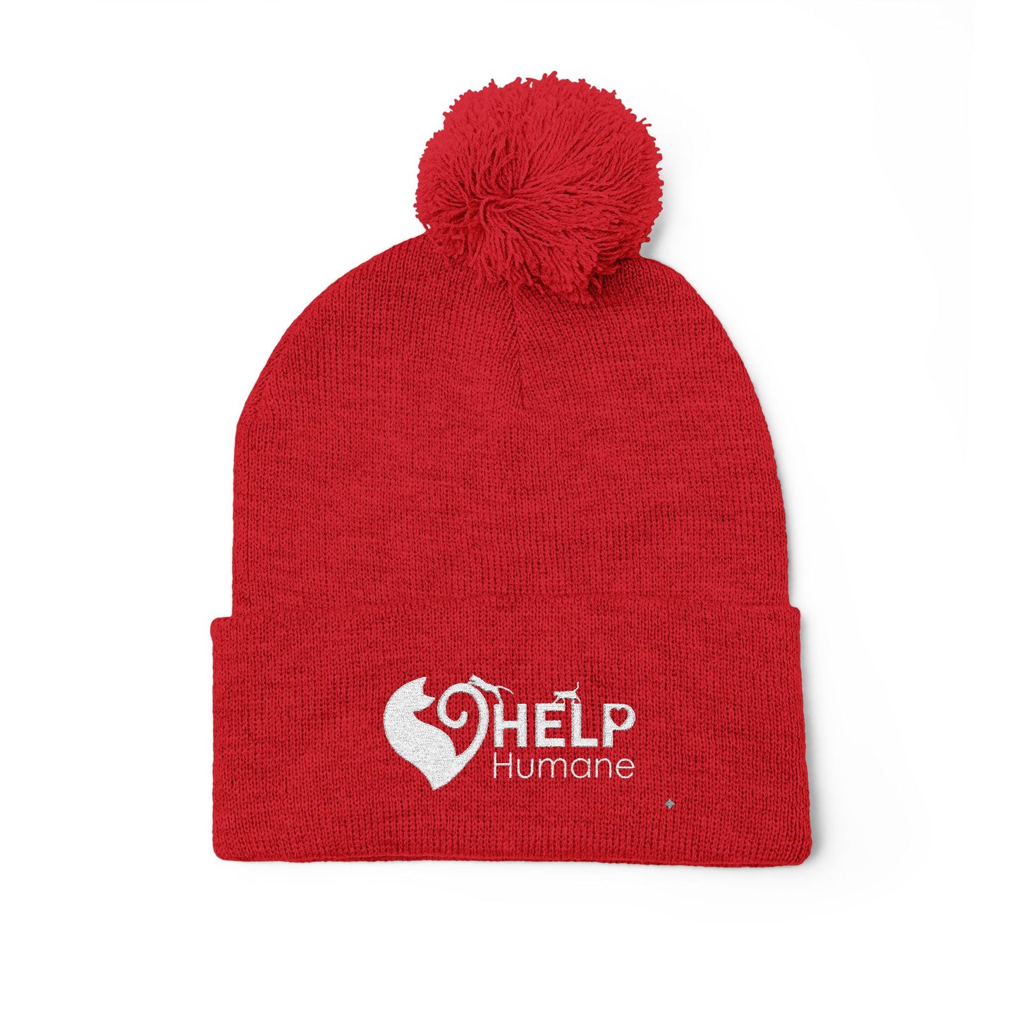 HELP Humane Embroidered Pom-Pom Beanie - Inventory Collection