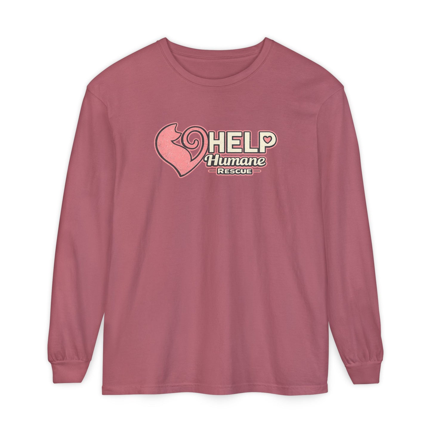 NEW! Retro Style Help Humane Rescue Long Sleeve Tee
