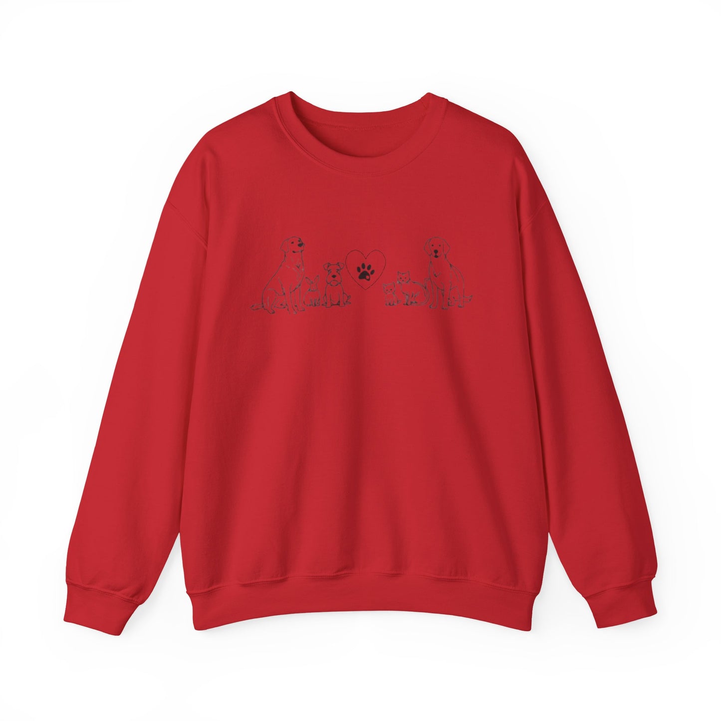 Delta Animal Shelter Crewneck Sweatshirt "Line Art" Collection - Logo on Back
