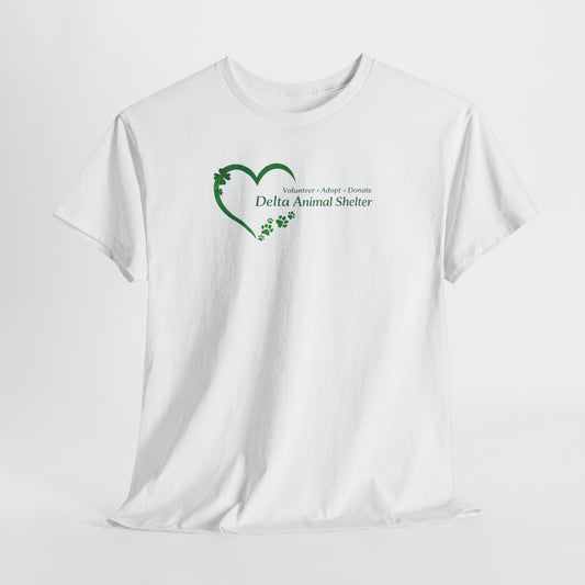Delta Animal Shelter Heart Logo St. Patrick's Day Tee