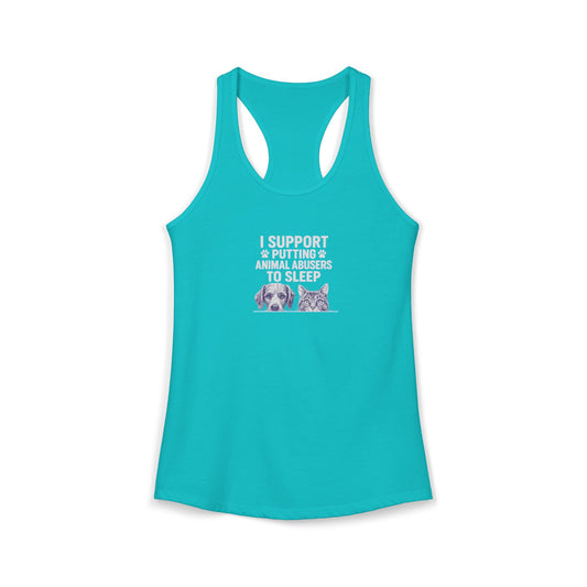 Rescue for Life "I Support" Logo Women's Ideal Racerback Tank