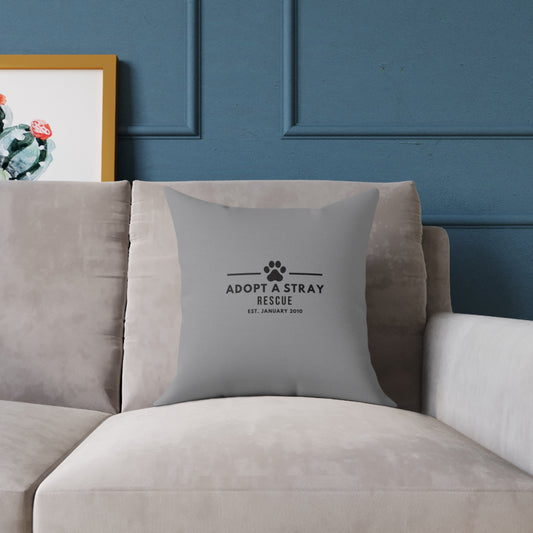 Adopt a Stray - Adopt & Donate Paw Print Throw Pillow