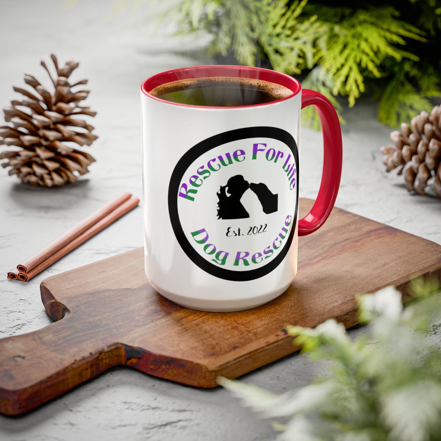 Rescue For Life Dog Rescue Logo Mug - Classic and New Logos (11oz, 15oz)