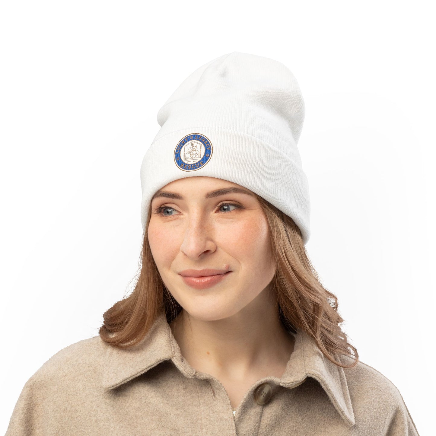 Lucky's Legacy Embroidered Seal Knit Beanie – Classic Winter Hat