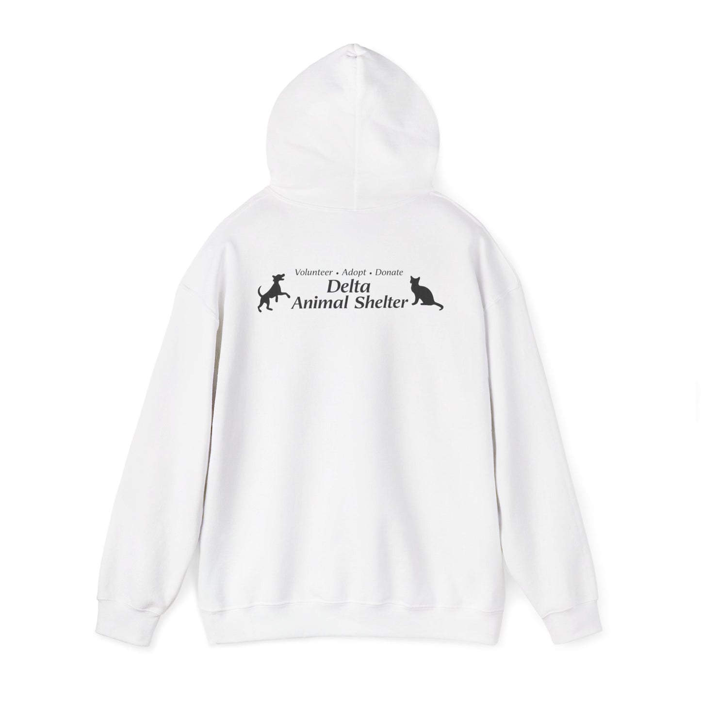 Delta Animal Shelter Hoodie "Line Art" Collection - Logo on Back (Internal)