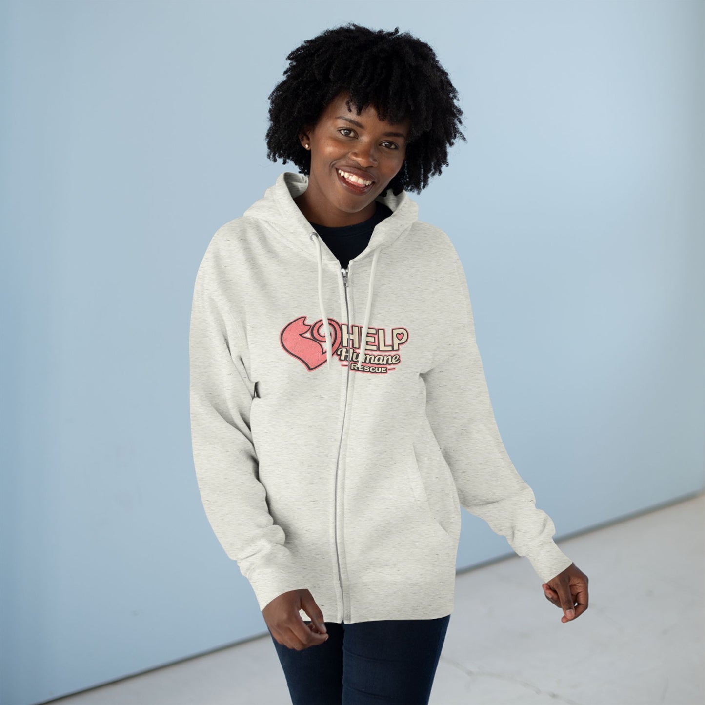 Help Humane Zip Hoodie "Retro" Logo