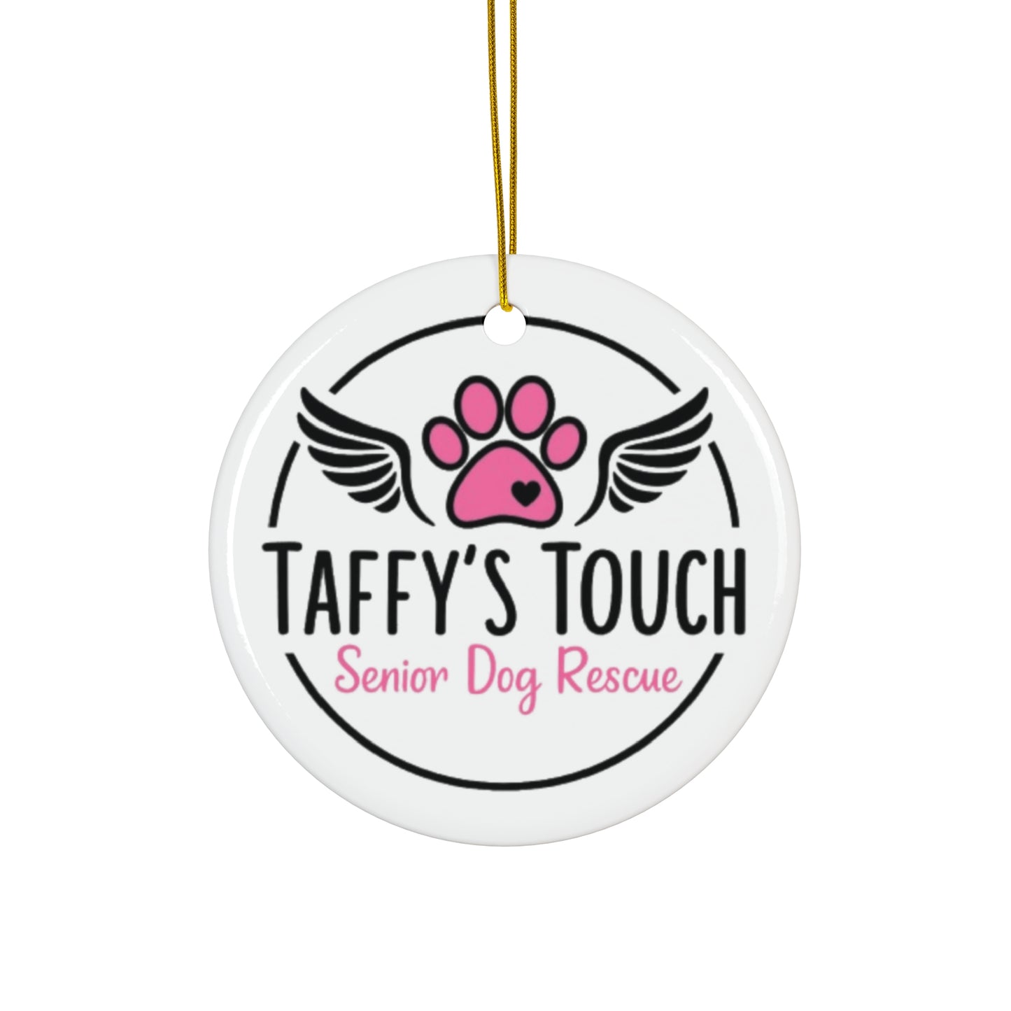 Taffy’s Touch Senior Dog Rescue Logo Ornament