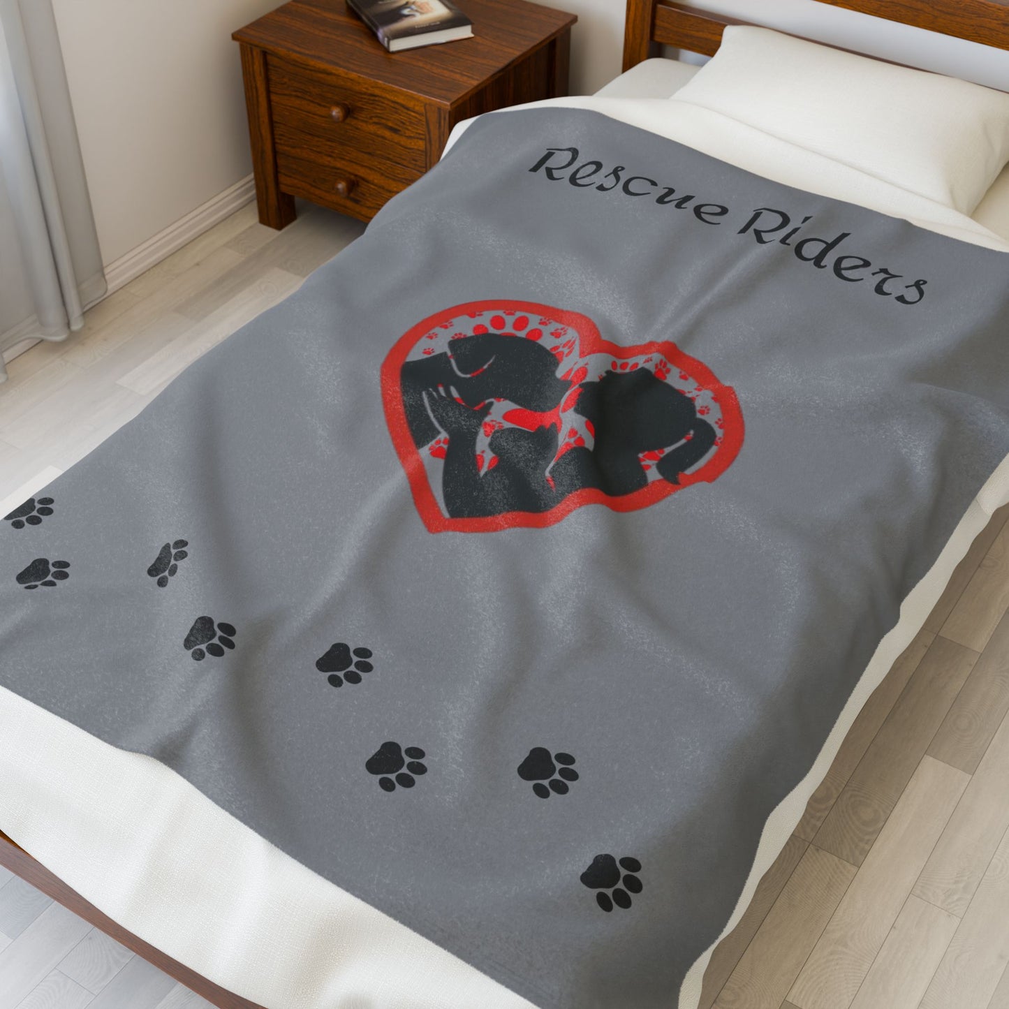 Rescue Riders Velveteen Plush Blanket for Dog Lovers