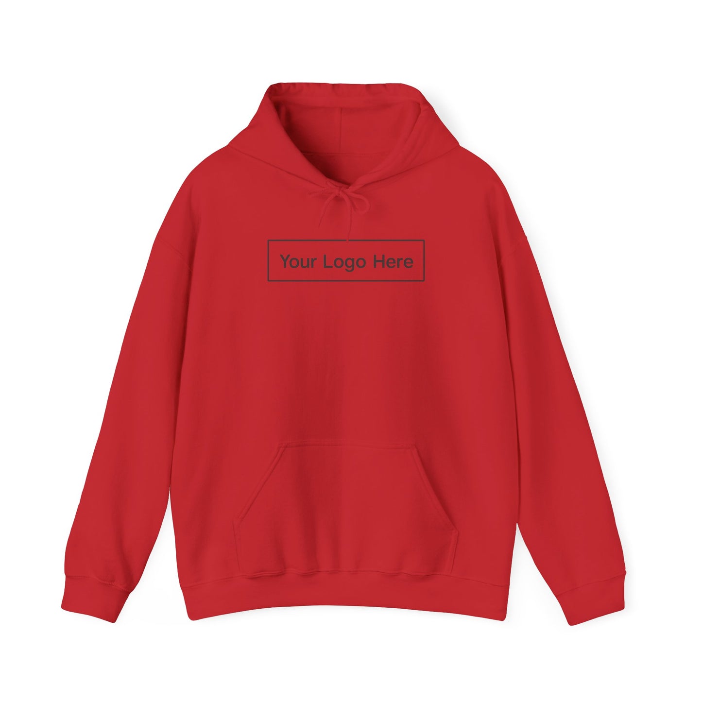 Customizable White Pullover Hooded Sweatshirt - Example Logo