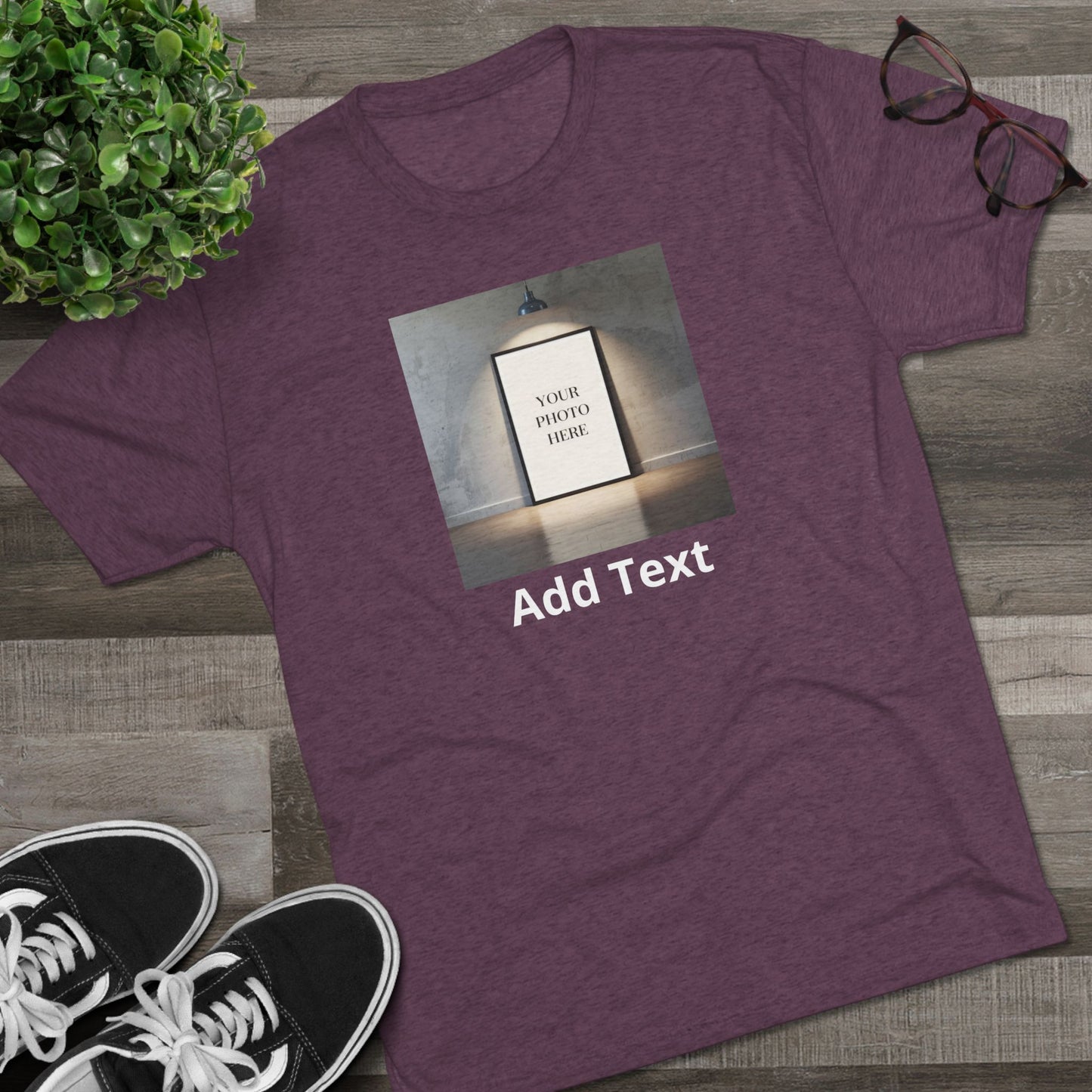 Customizable T-Shirt — Add Your Text & Photo