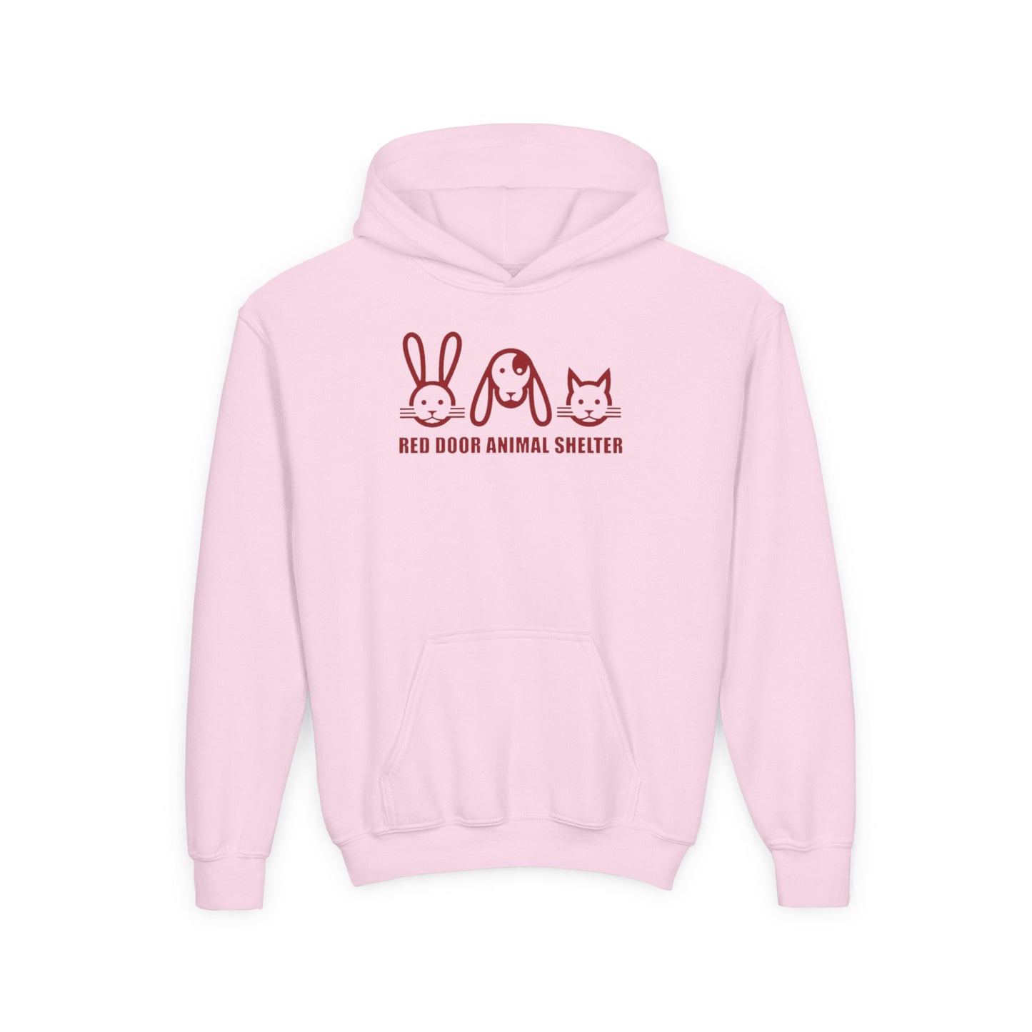 Red Door Animal Shelter Youth Pullover Cute Bunny, Dog & Cat