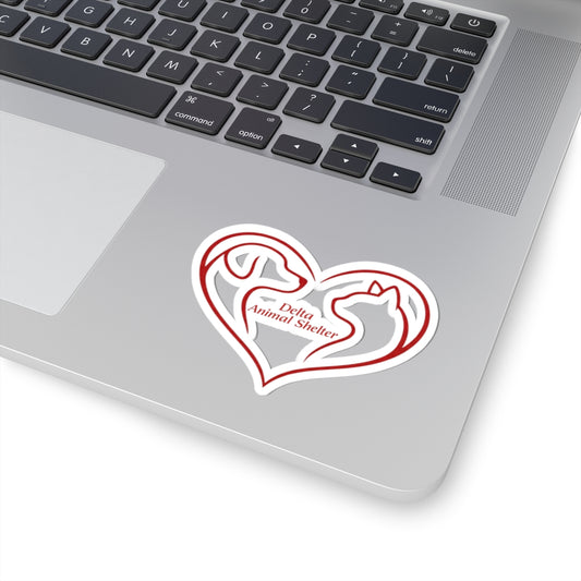 Delta Animal Shelter Heart Sticker