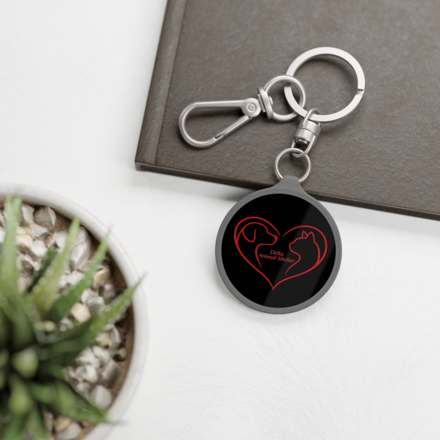 Delta Animal Shelter Heart Keyring Tag