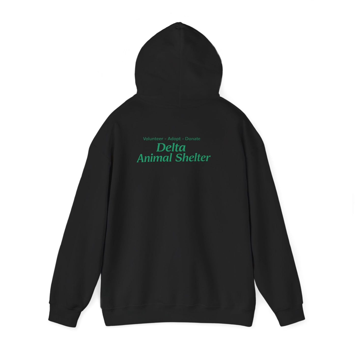Delta Animal Shelter Paws-itevely Lucky Hoodie - Delta Logo on Back