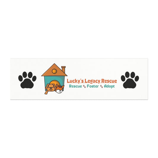 Lucky’s Legacy Rescue Car Magnet – Paw Print Dog Rescue Support Magnet
