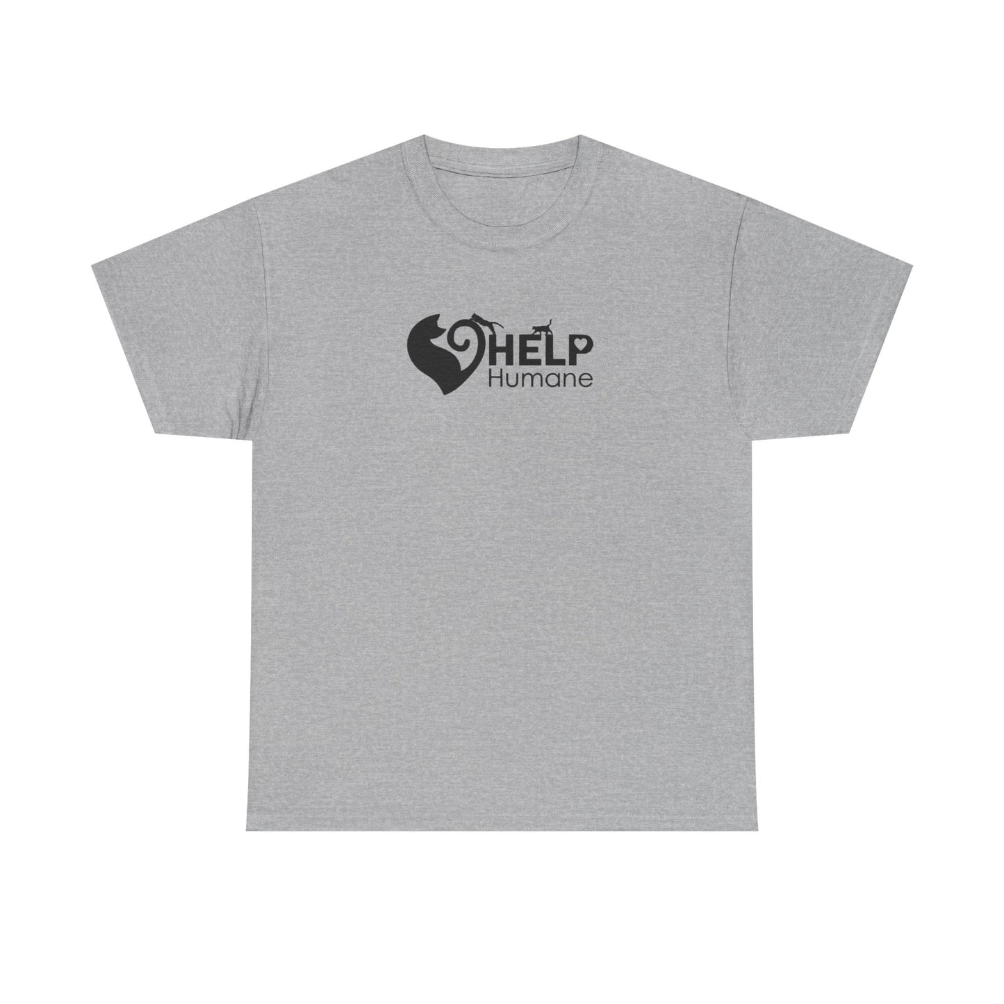 Help Humane Light Blue and Sport Grey Unisex Heavy Cotton Tee