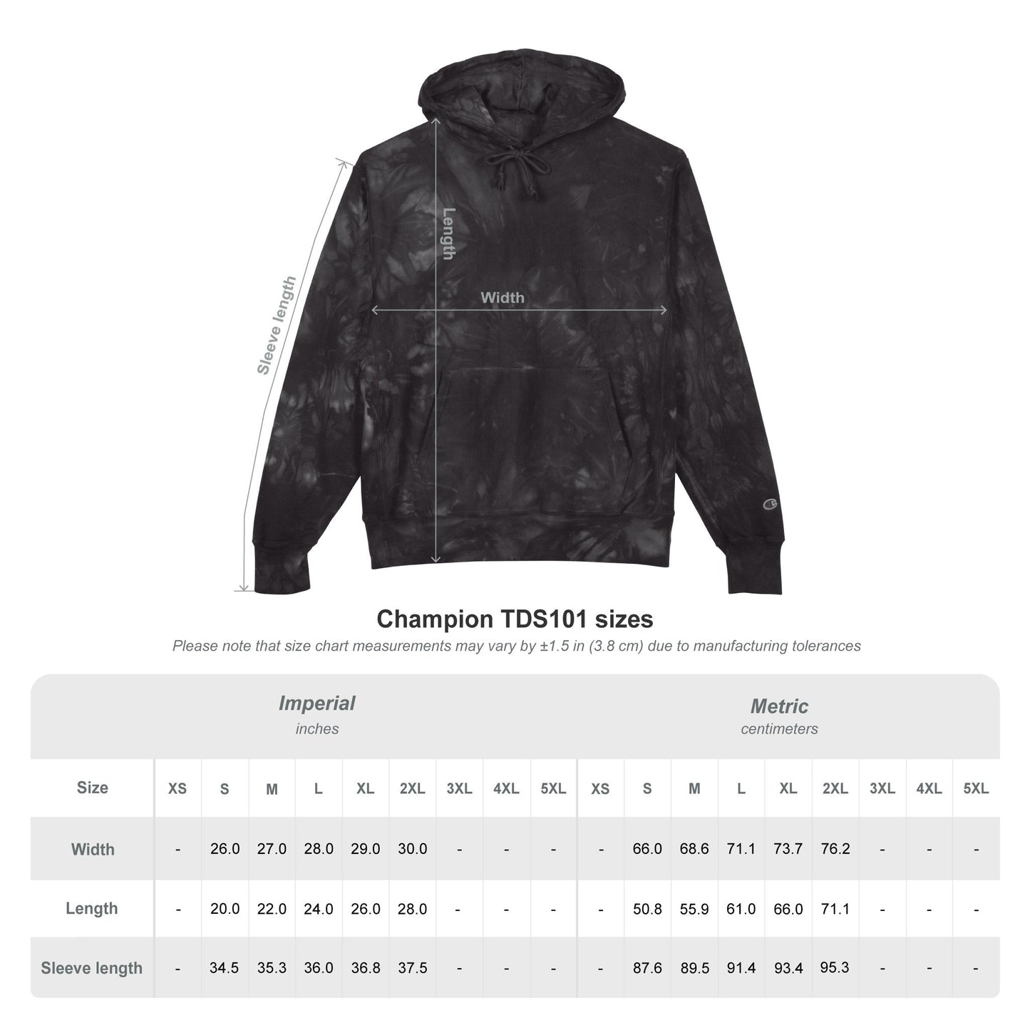Custom Embroidered Tie-Dye Champion Hoodie