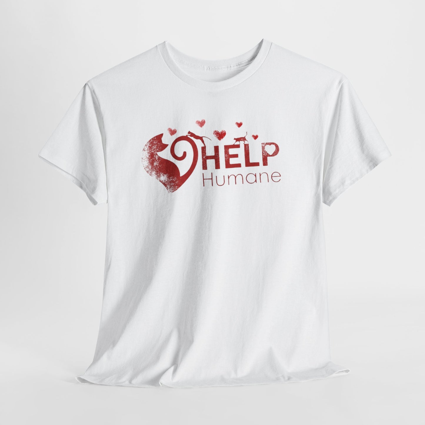 Help Humane Valentine's Day T-Shirt — Animal Rescue Heart Logo Tee