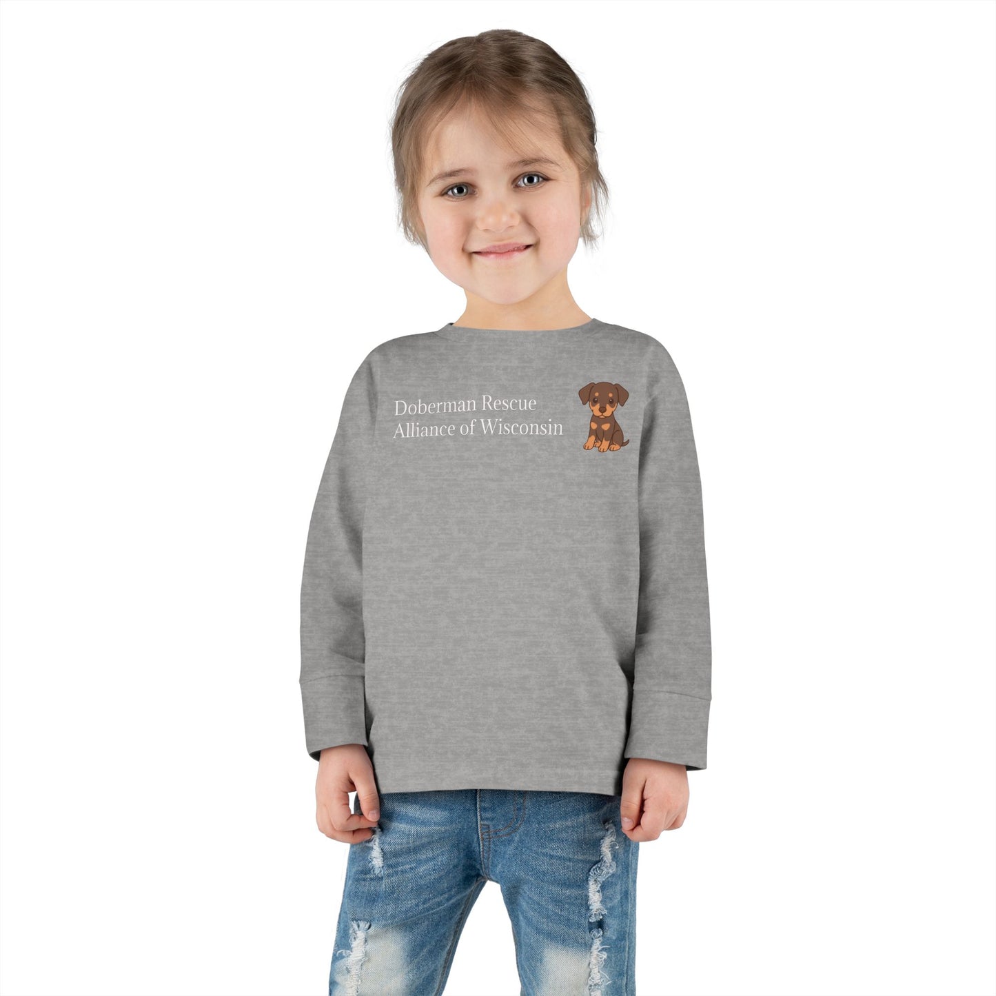 Doberman Rescue Cute Toddler Long Sleeve