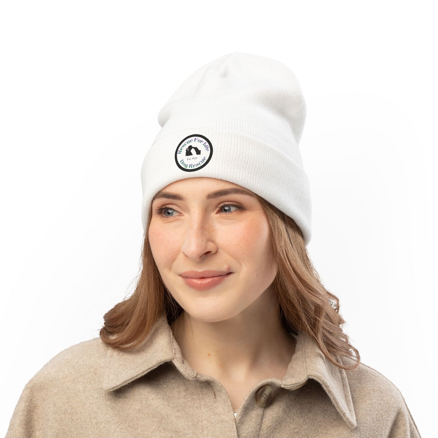 Rescue For Life Embroidered Knit Hat
