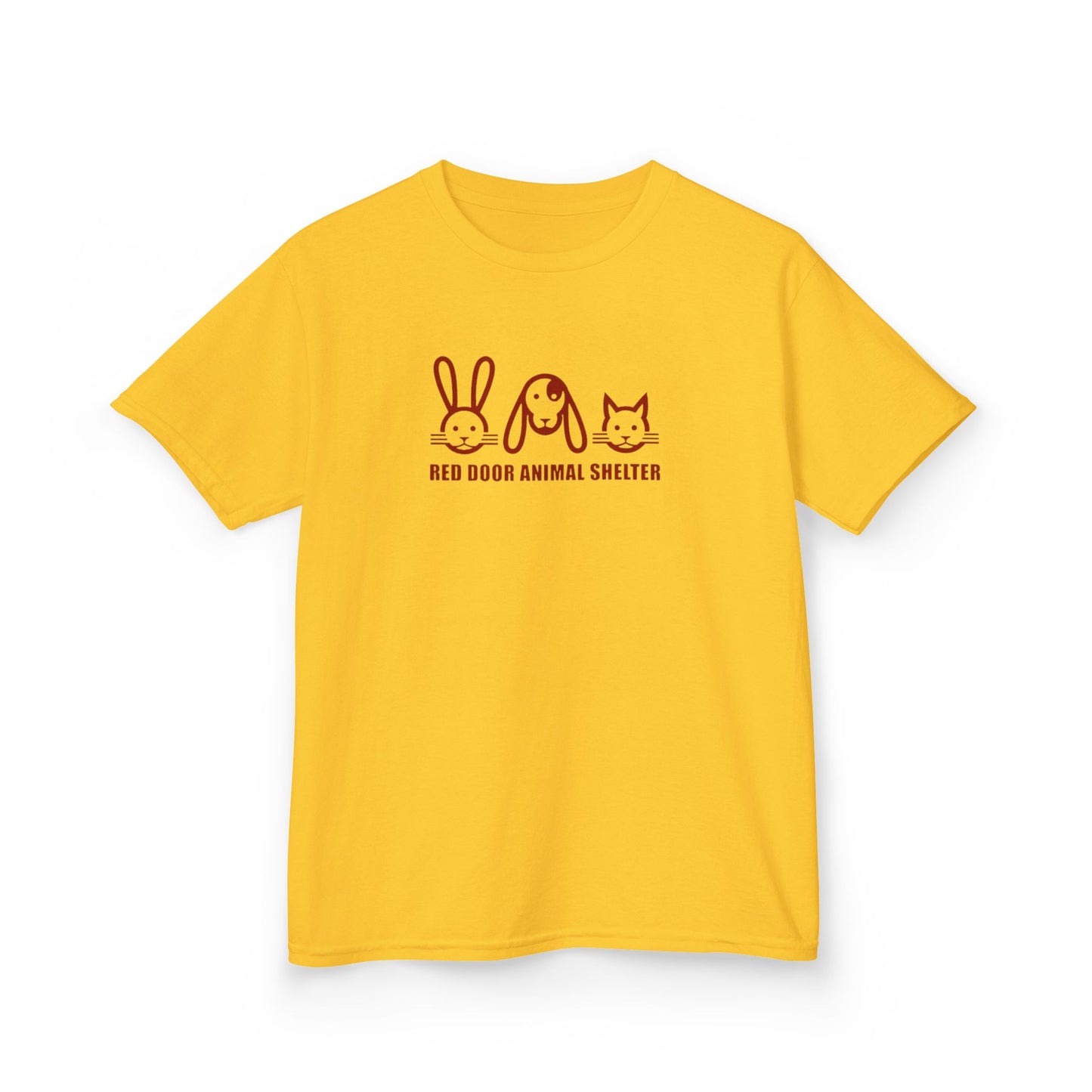 Red Door Animal Shelter Youth T-Shirt - Cute Bunny, Dog & Cat