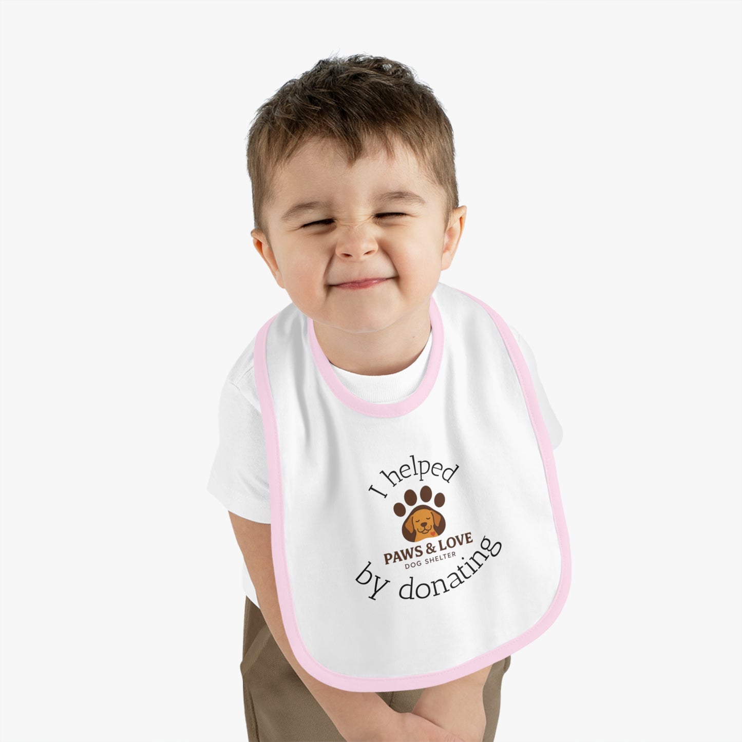 Paws & Love Baby Bib with Charitable Message