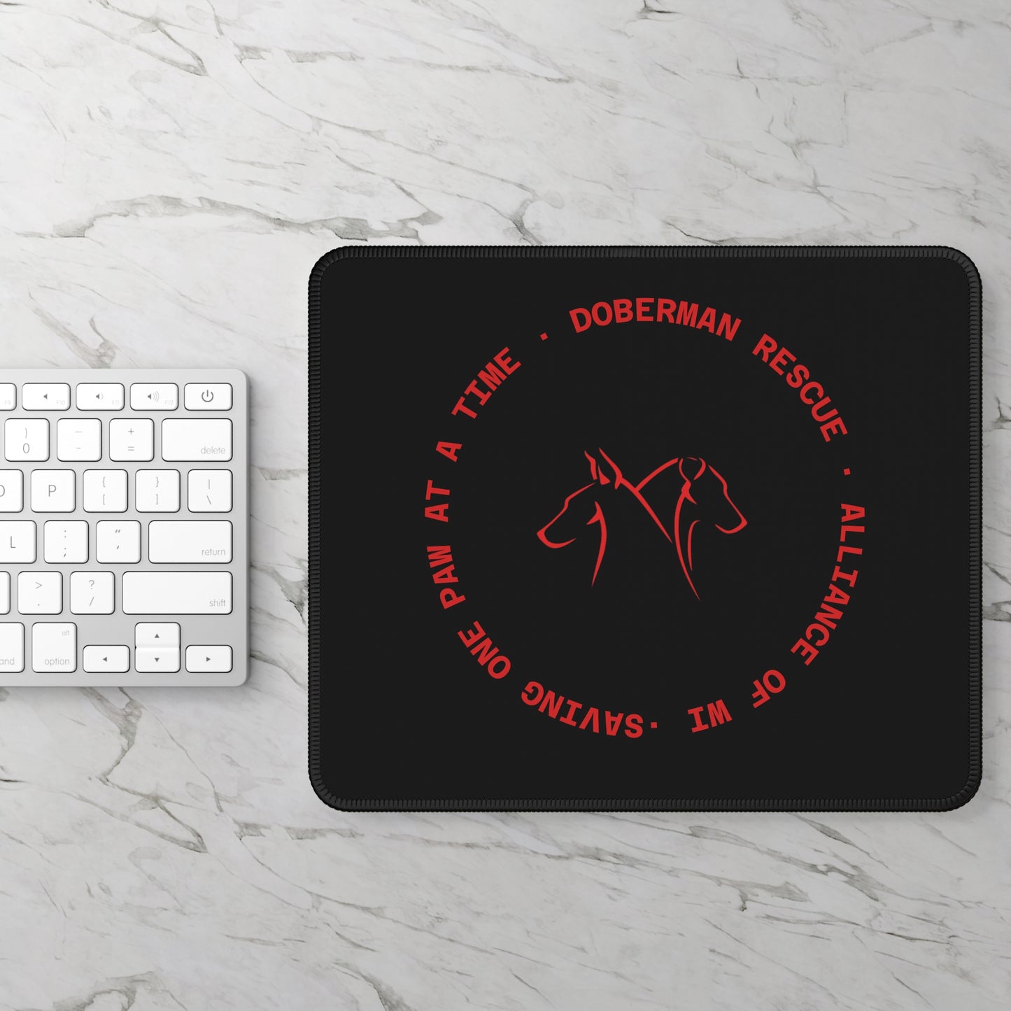 Doberman Rescue  Mouse Pad - Save One Paw at a Time