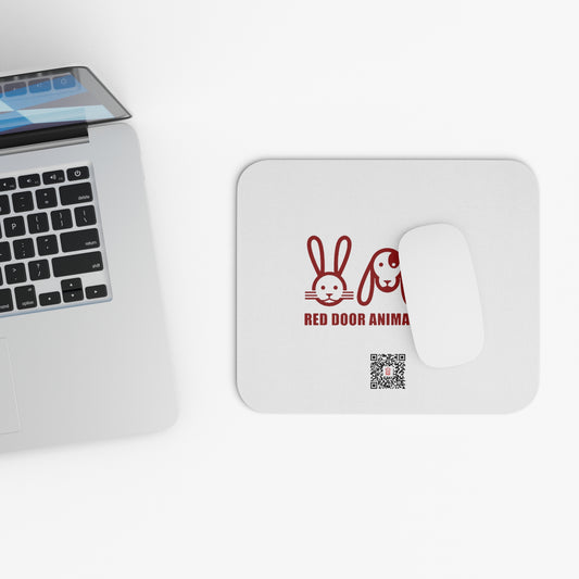 Red Door Animal Shelter Rectangular Mouse Pad – Bunny, Dog & Cat Rescue Logo