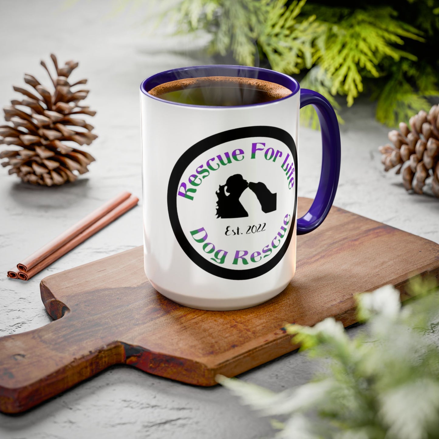 Rescue For Life Dog Rescue Logo Mug - Classic and New Logos (11oz, 15oz)