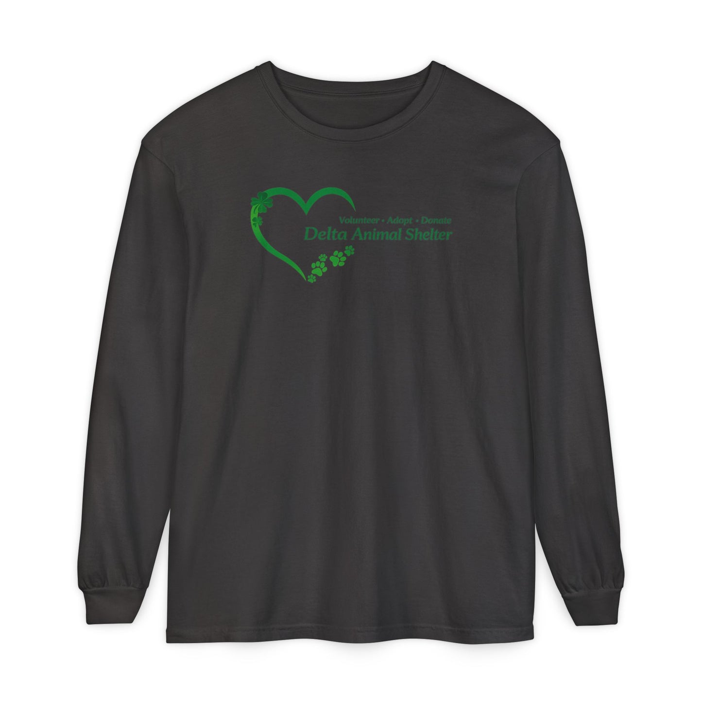 Staff Inventory Delta Animal Shelter Long Sleeve St. Patrick's Day Heart