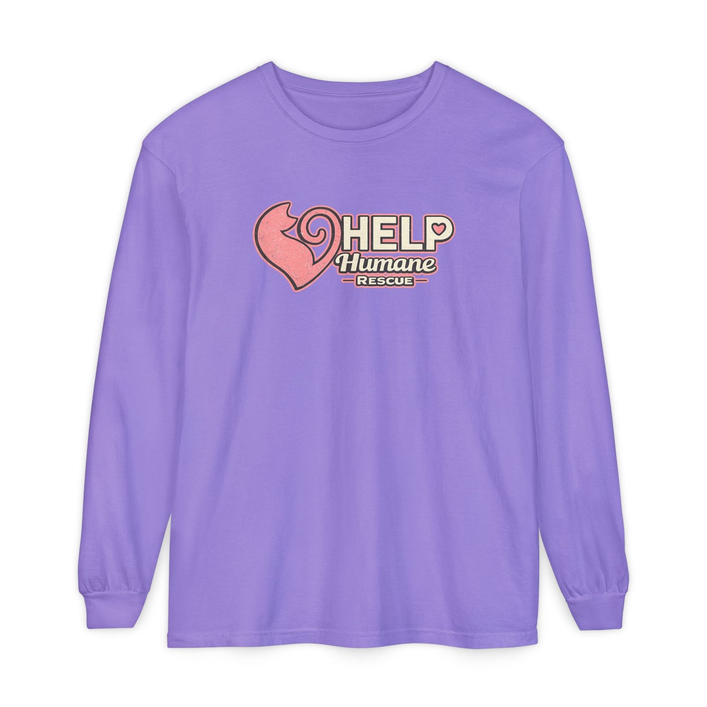 NEW! Retro Style Help Humane Rescue Long Sleeve Tee