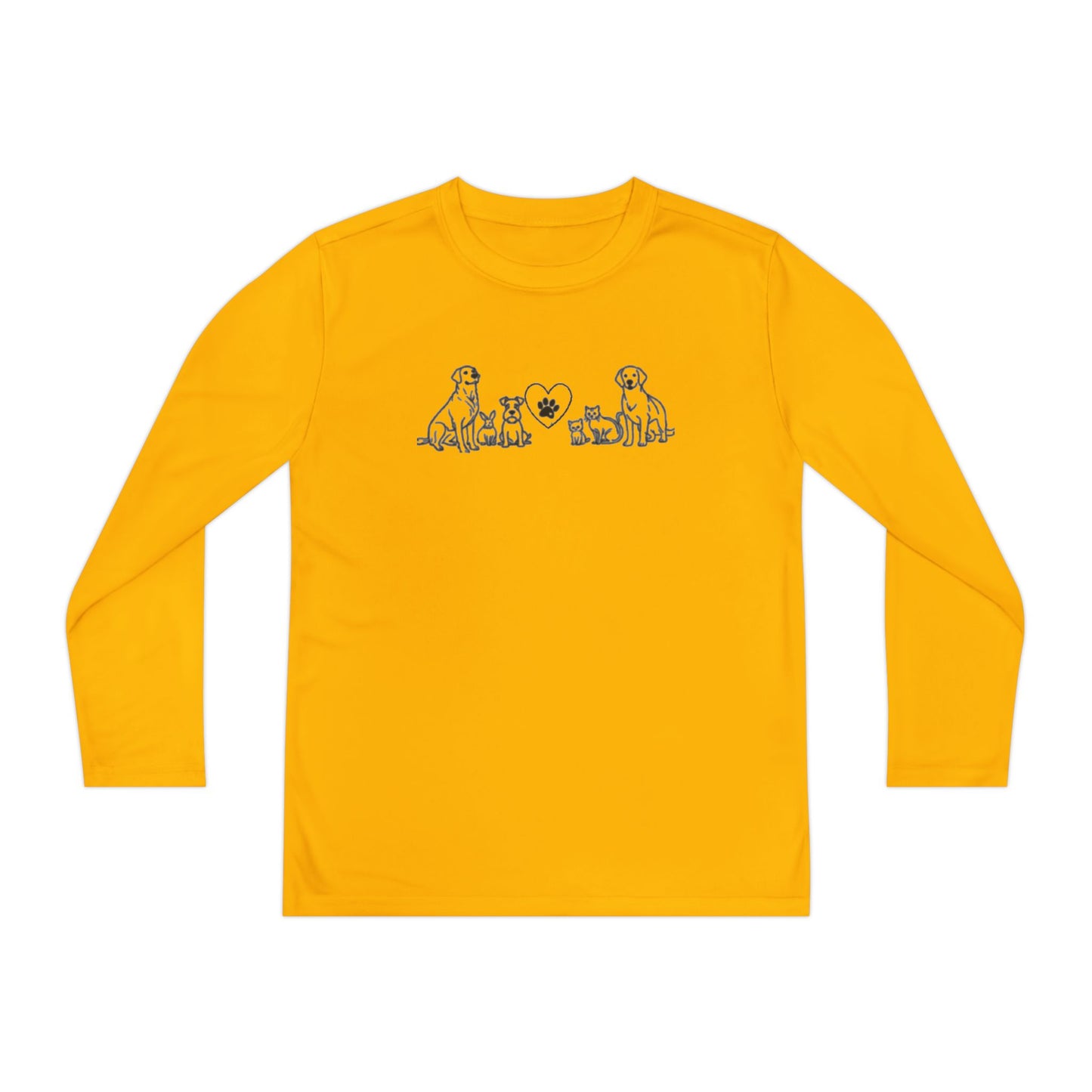 Youth Long Sleeve Delta Animal Shelter "Line Art" Collection Logo on Back
