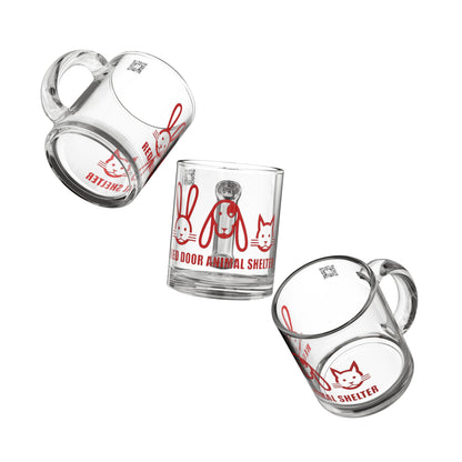 Red Door Shelter Glass Mug — Animal Shelter Fundraiser 10oz