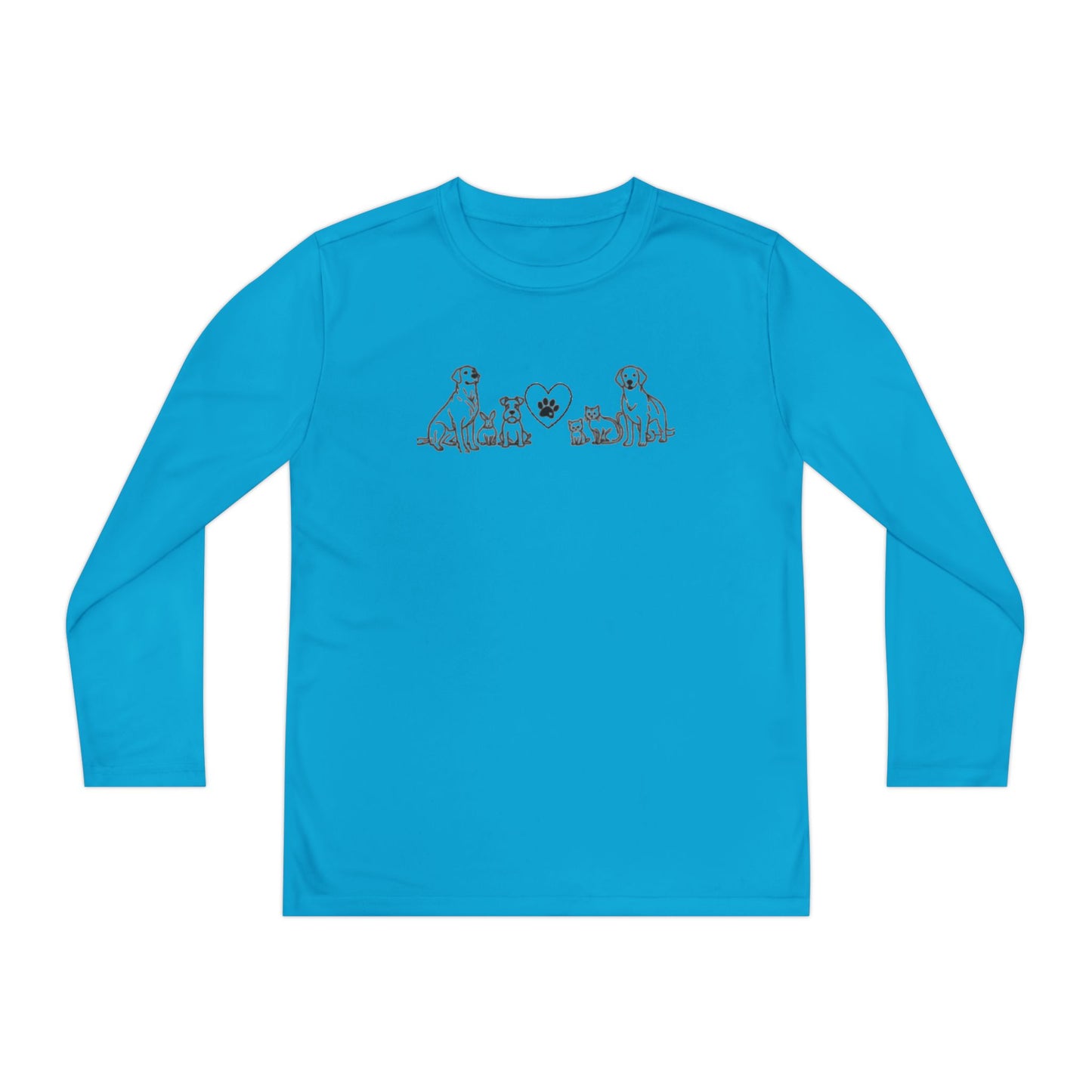 Youth Long Sleeve Delta Animal Shelter "Line Art" Collection Logo on Back