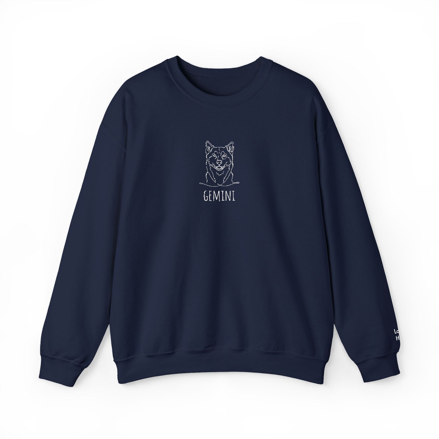 Custom Embroidered Pet Long Sleeve Crewneck