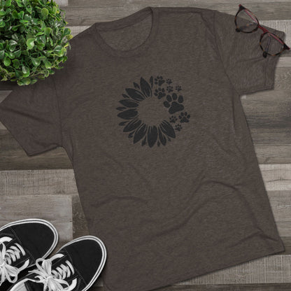 Northwoods Animal Shelter Tri-Blend Sunflower Paw T‑Shirt