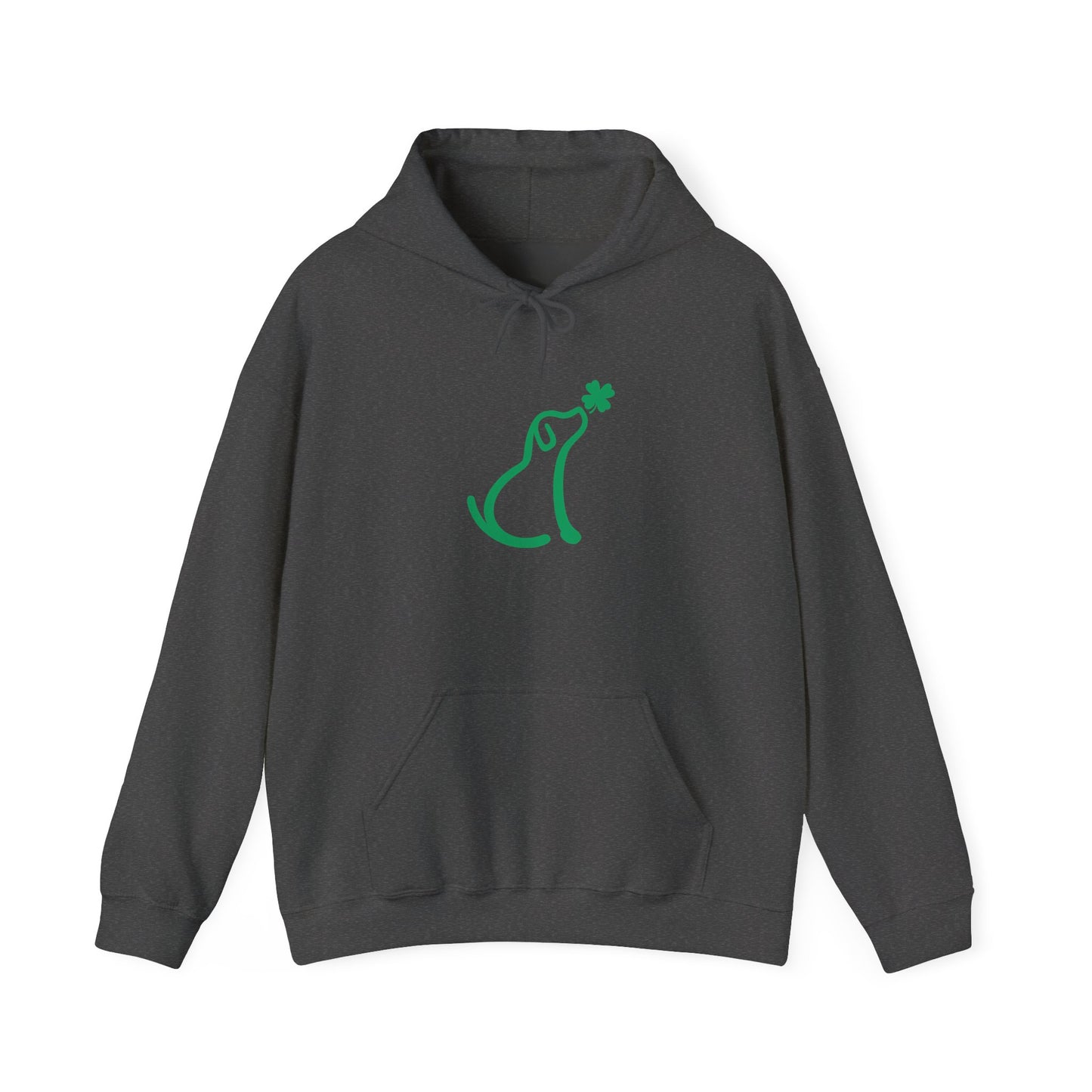 Staff Inventory Delta Animal Shelter St. Patrick's Day Dog Logo Hoodie - Delta Logo on Back