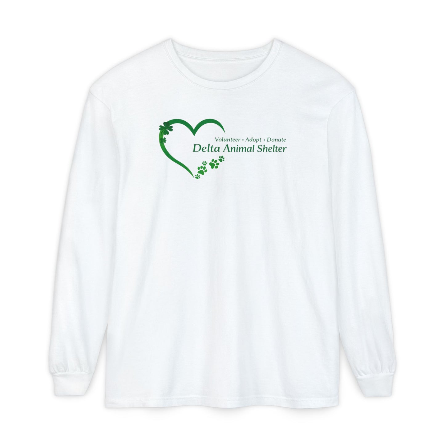 Delta Animal Shelter Long Sleeve St. Patrick's Day Heart