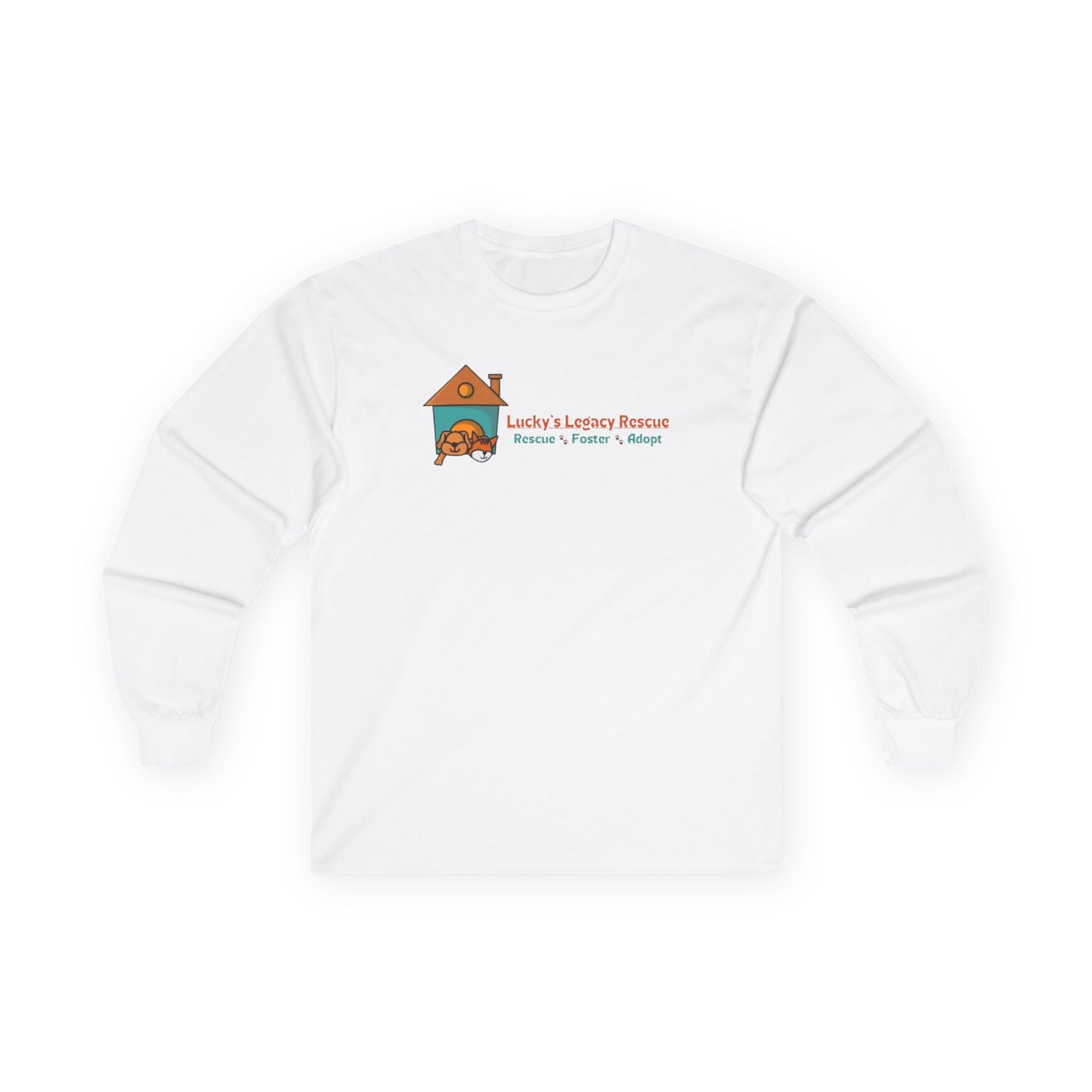 Lucky’s Legacy Rescue Logo Shirt (Rescue • Foster • Adopt) Long Sleeve Tee