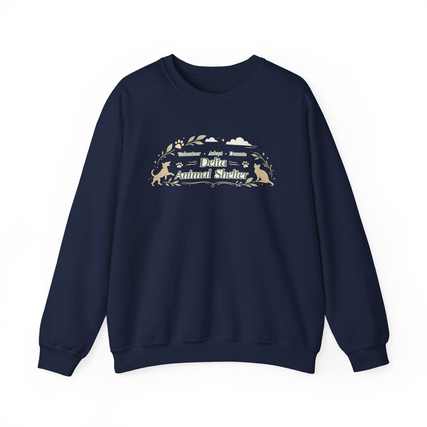 Delta Animal Shelter "Eco Style" Crewneck Sweatshirt (Internal)