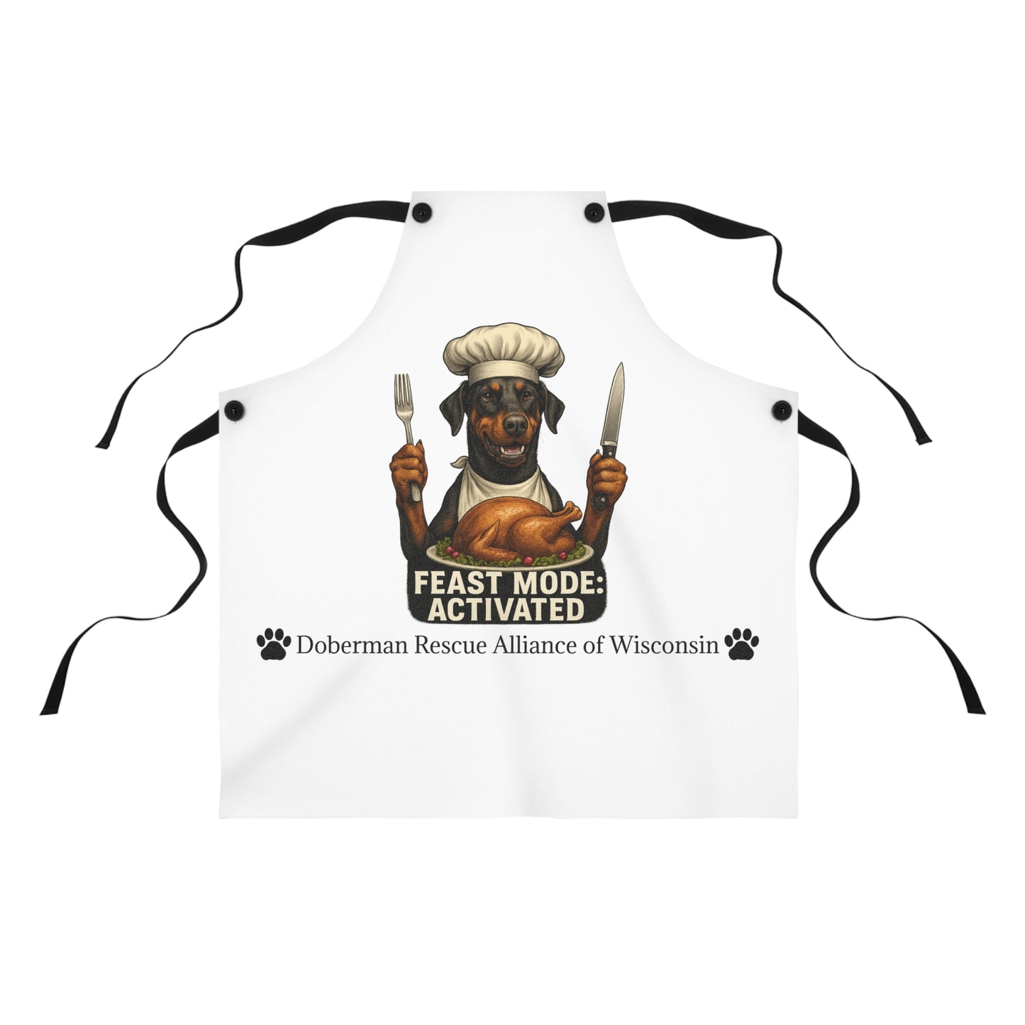 Doberman Rescue Chef Apron - Feast Mode Activated