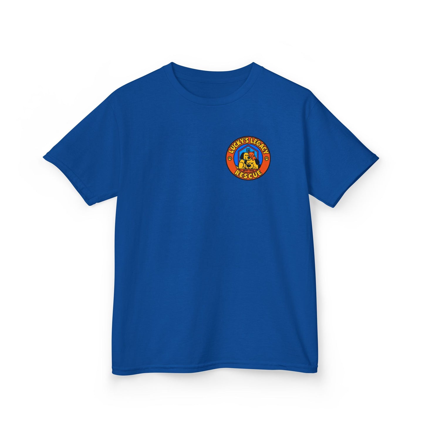 Lucky's Legacy Rescue Youth T-Shirt Update on Classic Logo